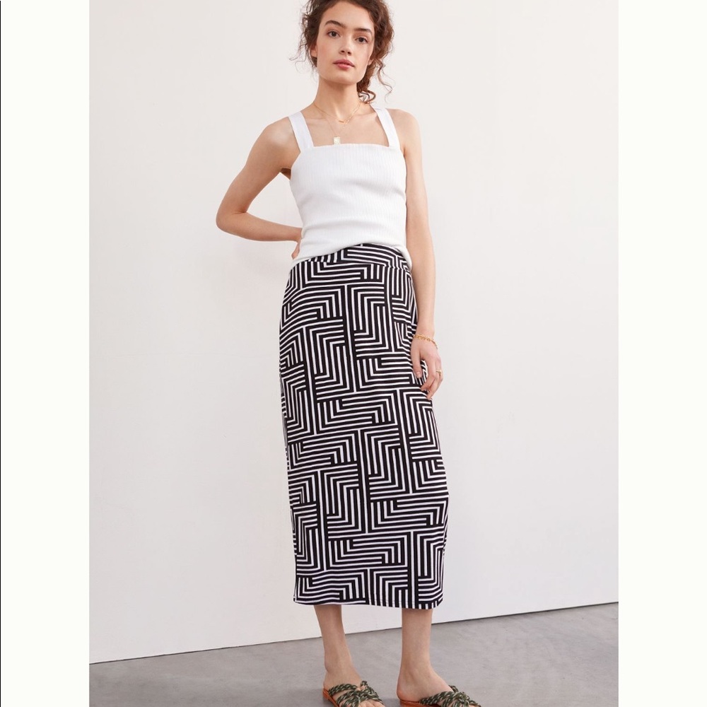 Anthropologie Abstract midi skirt